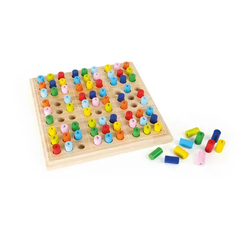 Small Foot Sudoku, din lemn, colorat, 25 x 25 x 3 cm
