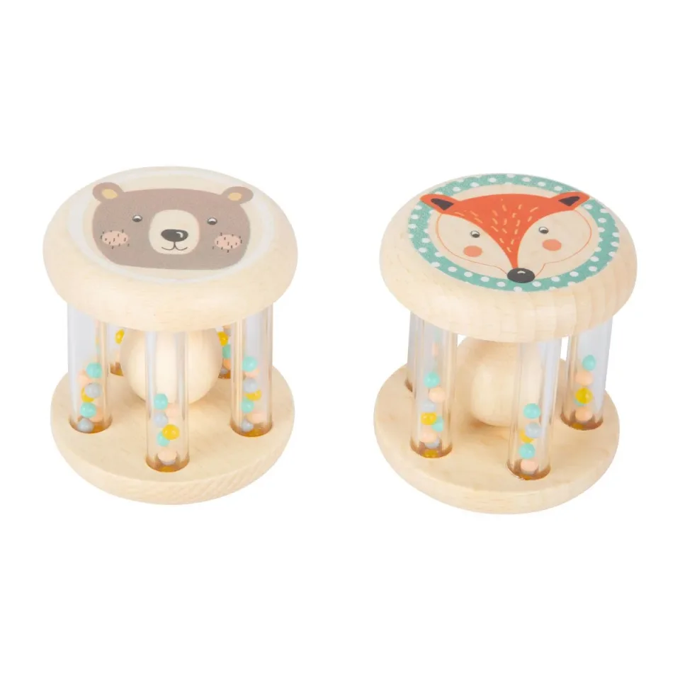 Set zornăitoare bebeluși Small Foot, lemn, 2 buc.