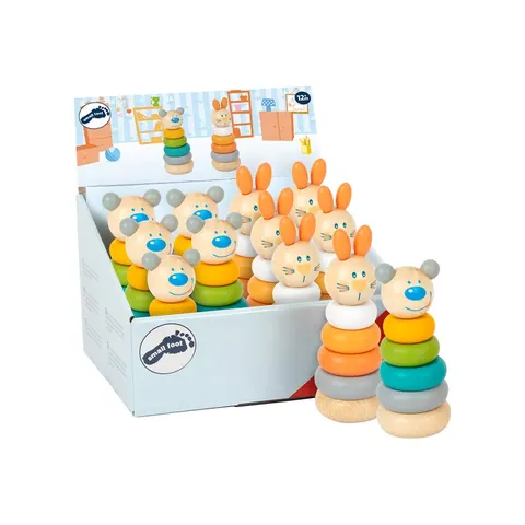 Display Small Foot cu turnuri de stivuire, lemn, 12 buc.