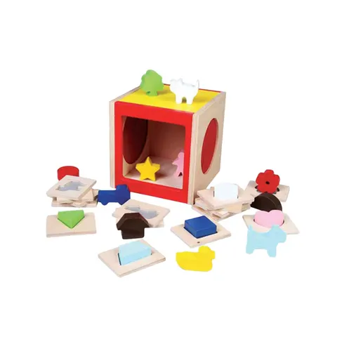 Nowa Szkola Puzzle cutie - Atinge și ghicește, 16 forme