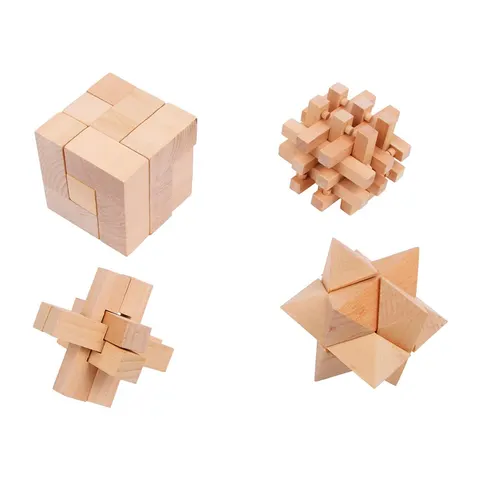 Set puzzle Small Foot Enigma, lemn, 4 buc.
