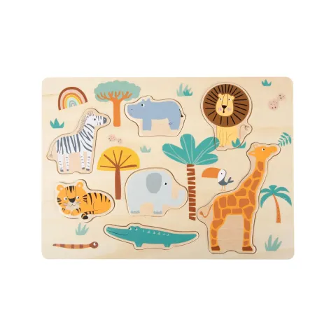 Small Foot Puzzle Safari, din lemn, 7 buc.