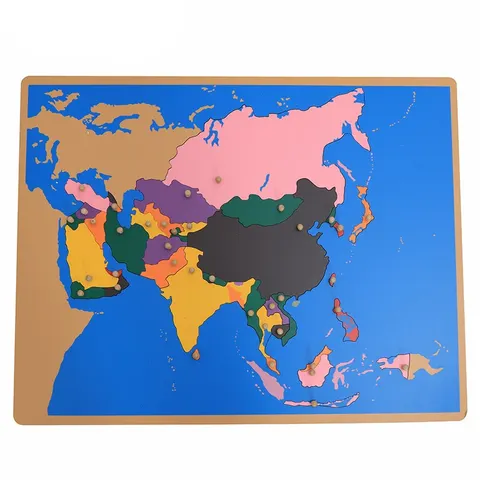 Puzzle Montessori - Harta Asiei