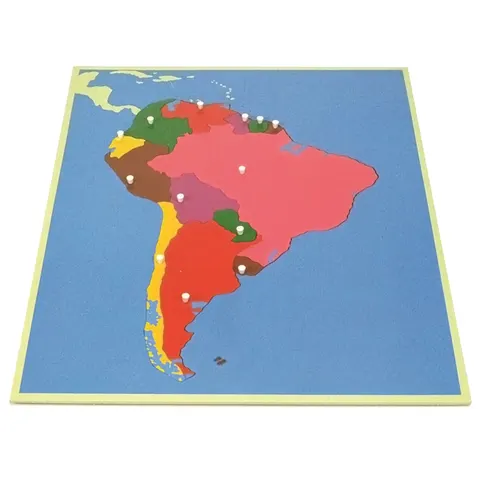 Puzzle Montessori - Harta Americii de Sud