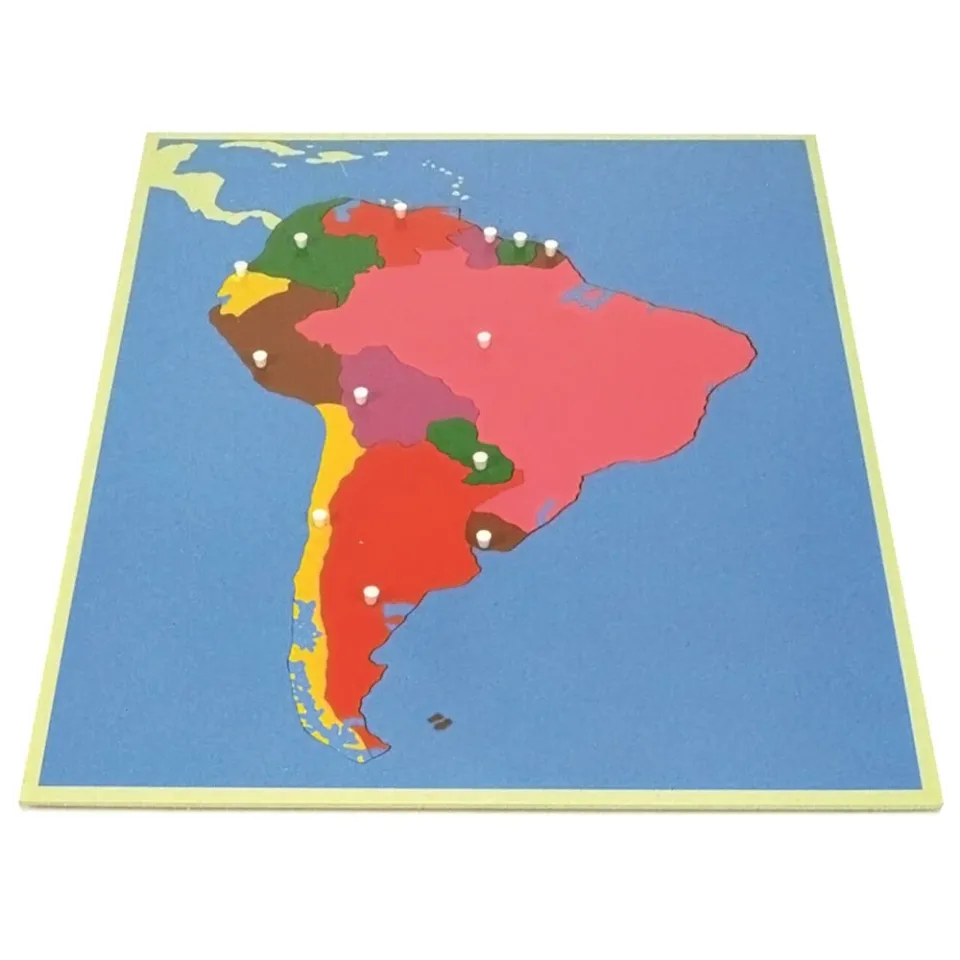Puzzle Montessori - Harta Americii de Sud