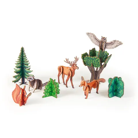 Gespaensterwald puzzle 3D Animale din pădure