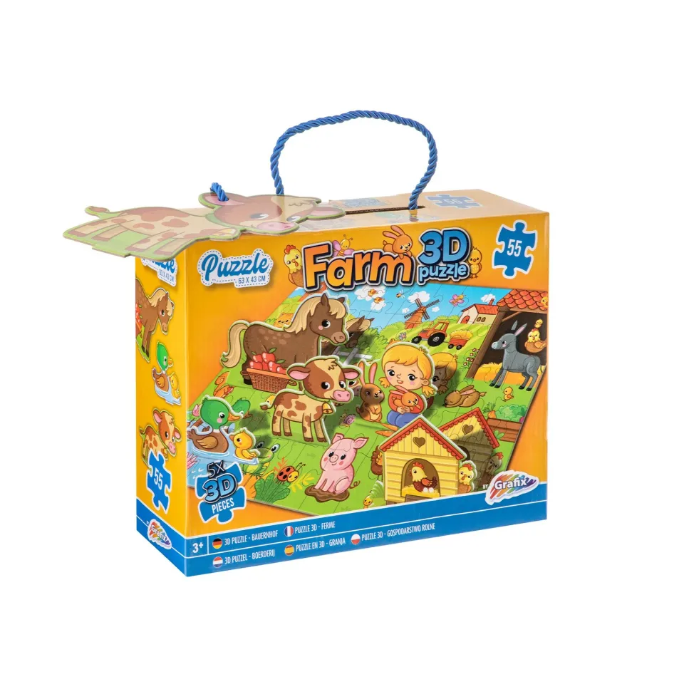 Puzzle 3D Moxy Fermă, 63 x 43 cm, 55 buc.