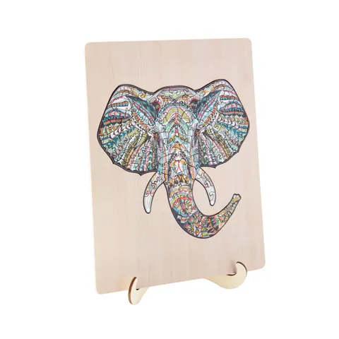 Moxy Puzzle Elefant, forme unice, din lemn, 137 buc.