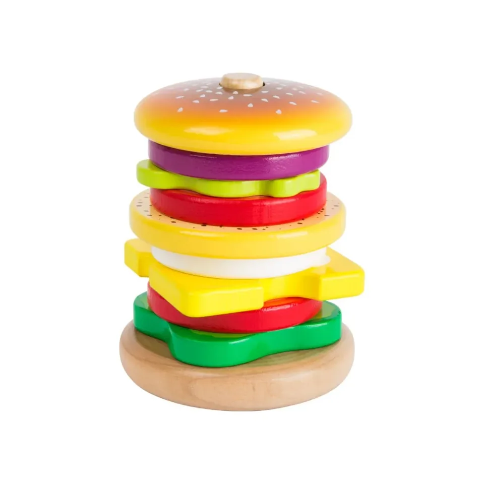 Small Foot Burger, lemn, 10 buc.