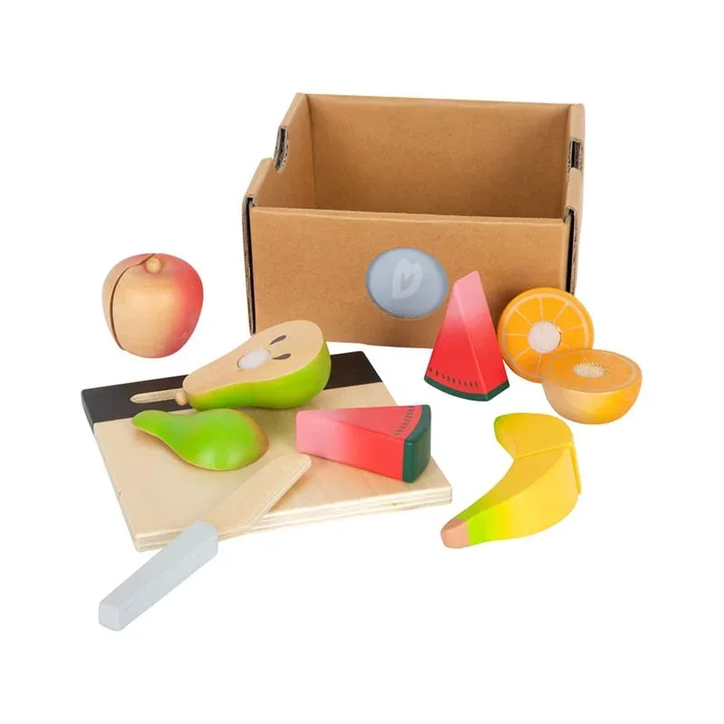 Set de tăiat fructe Small Foot din lemn