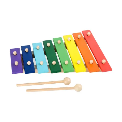 Xilofon Small Foot, colorat, din lemn, 30 x 22 x 4.5 cm