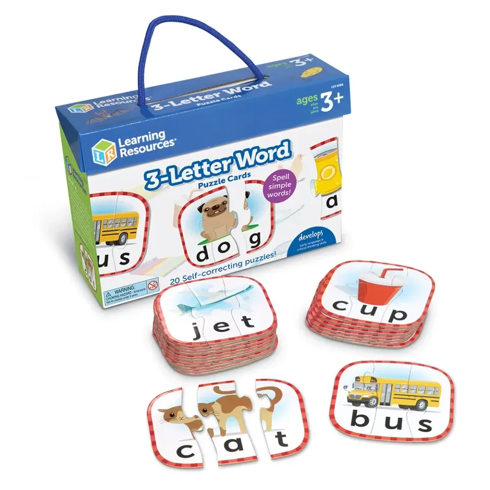 Learning Resources Cartonașe pentru formarea cuvintelor, cuvinte de 3 litere