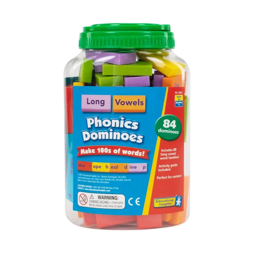 Joc de domino Learning Resources, vocale lungi, în limba engleză