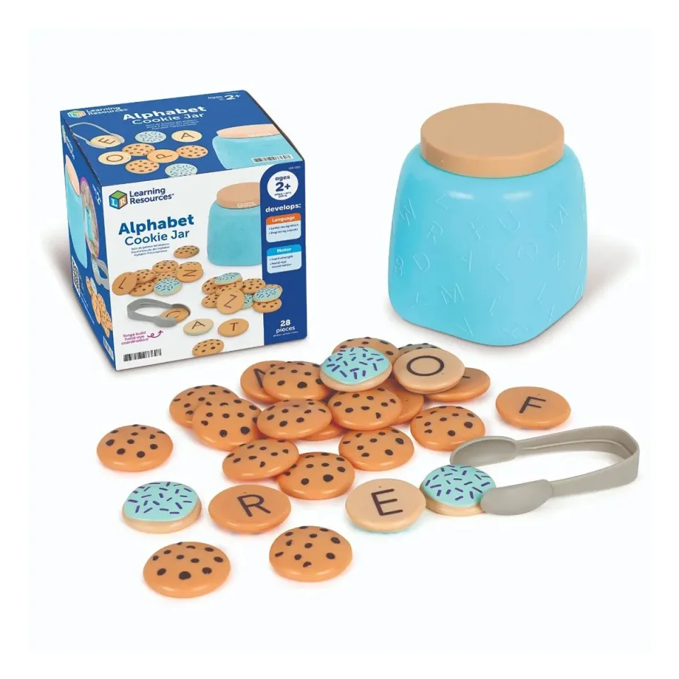 Learning Resources Borcan de fursecuri cu alfabetul englez