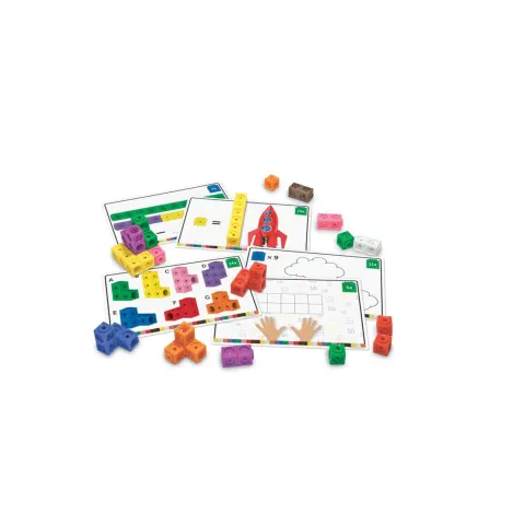 Set matematic Learning Resources, cu cuburi și carduri