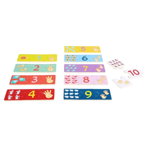 Small Foot Puzzle Numere și numărare, lemn, 30 buc.