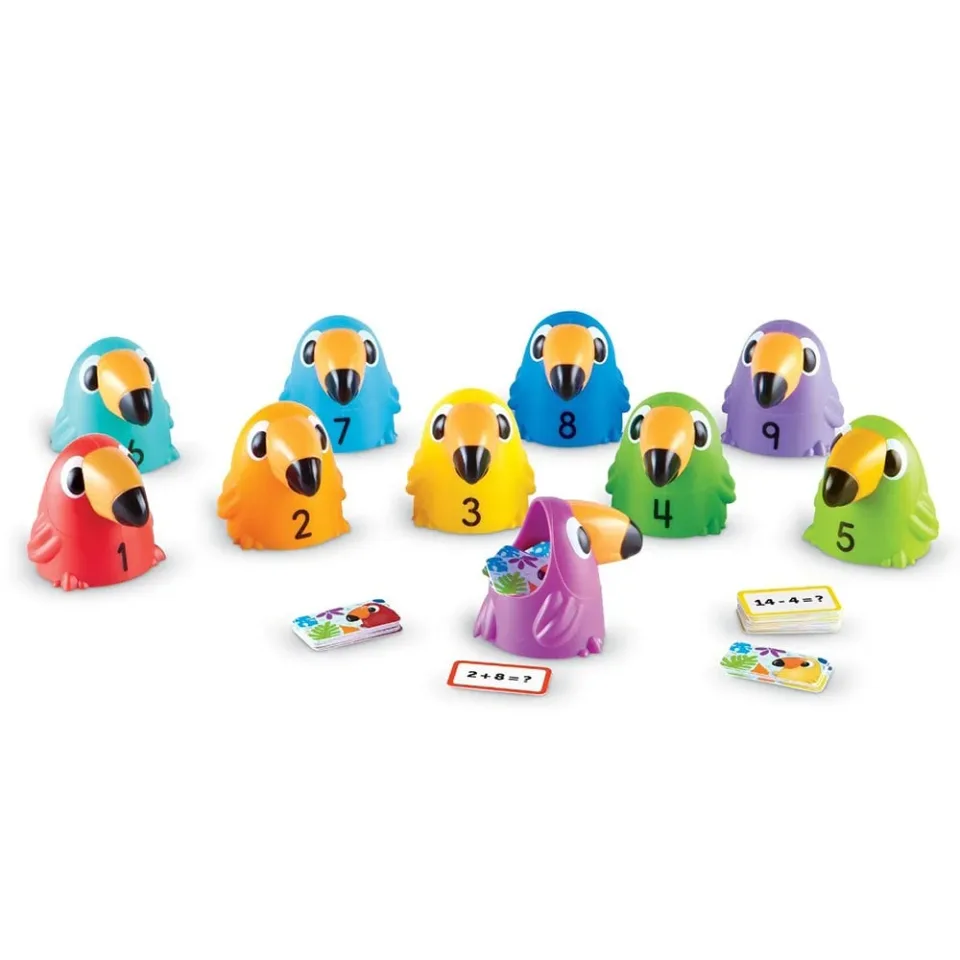 Set de sortare Learning Resources Toucan, sarcini, 10 figurine, 120 carduri