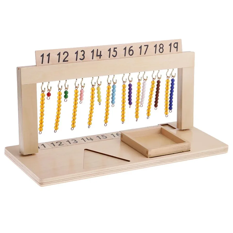 Cadru Montessori cu mărgele, de la 11 la 19 mărgele
