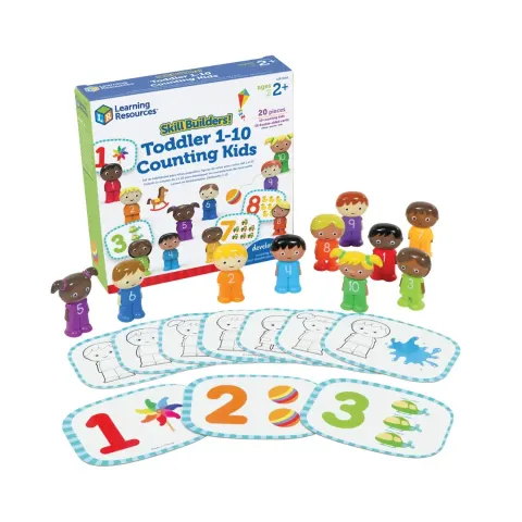 Set Learning Resources cu carduri și figurine pentru copii, numere de la 1 la 10, pentru numărare