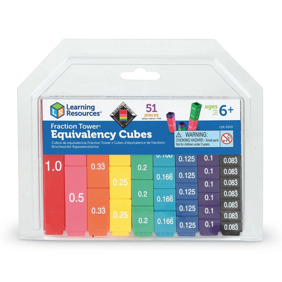 Learning Resources Turnul cuburilor – Fracții echivalente, fracționare