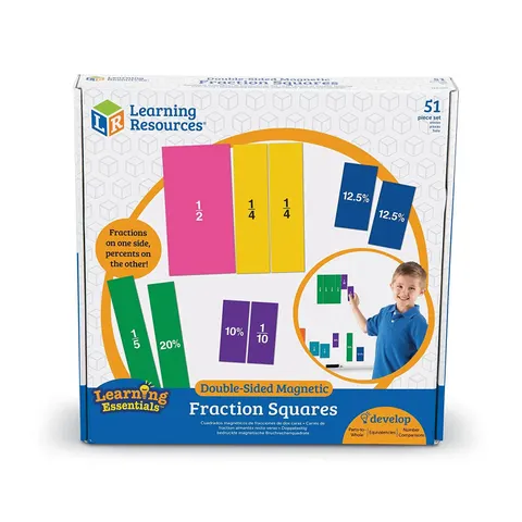 Set fracții și procente Learning Resources, dublu față, magnetic