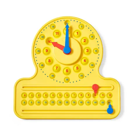 Ceas educațional Learning Resources, cu linie numerică și cifre pop-it