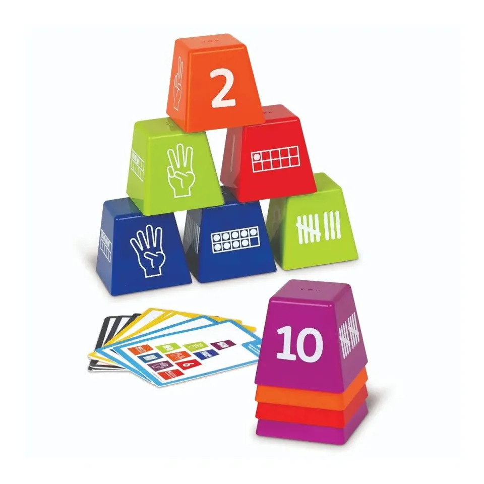 Learning Resources Joc educativ cu pahare piramidale și numere