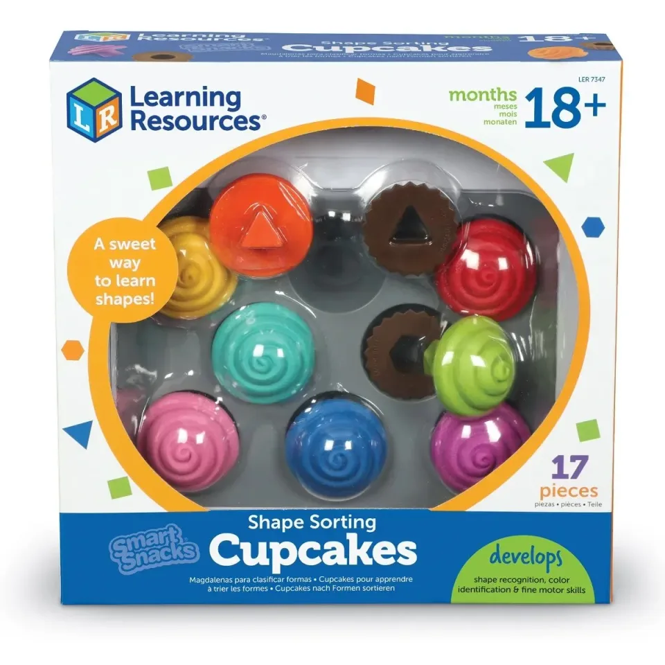 Learning Resources Cupcakes pentru sortare și stivuire cu forme