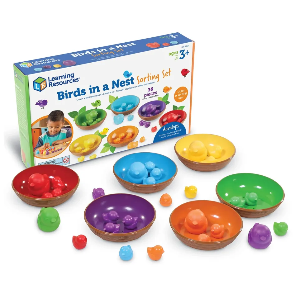 Set pentru Sortare și Numărare Cuiburi de Păsări Learning Resources