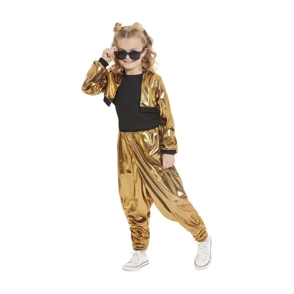 Costum Hammertime anii '80, fată, mărimea M, auriu