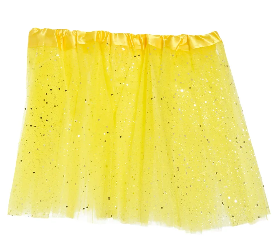 Fustă tutu, 30 cm, galbenă