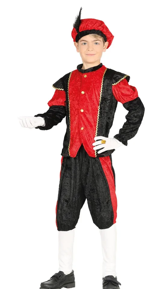 Costum de prinț, pentru copii de 5-6 ani, roșu
