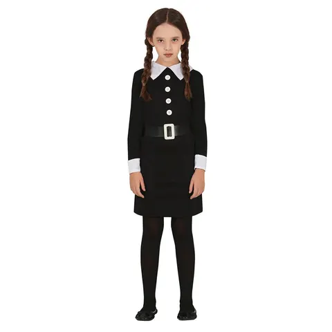Rochie cu guler, pentru copii 10–12 ani, neagră
