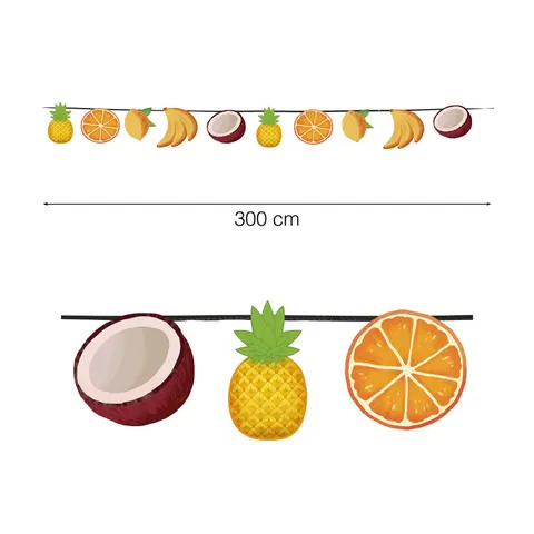 Ghirlandă Fructe, 15 buc., 300 cm