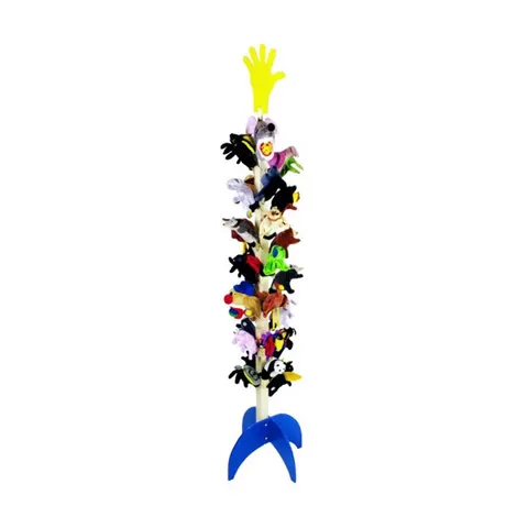 Display Beleduc pentru păpuși de mână, din lemn