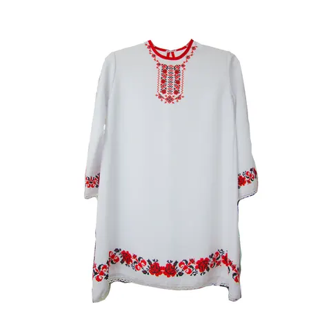 Cămașă scurtă, pentru costum popular, imprimeu, pentru fete, 6 ani