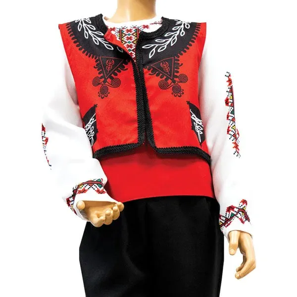 Cămașă scurtă pentru costum popular, bărbați, 18 ani, cu imprimeu