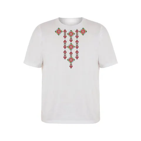 Tricou cu motive folclorice, mânecă scurtă, copii, model 1, vârstă 12 ani