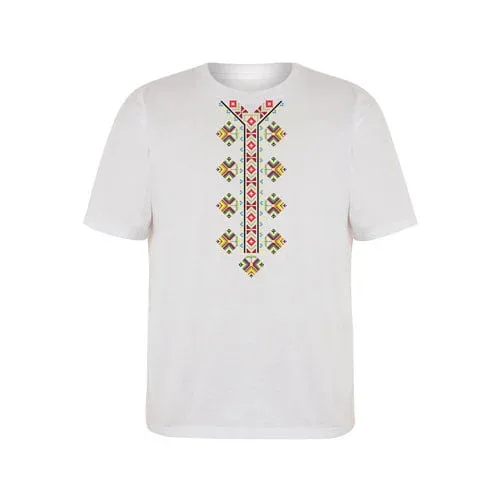 Tricou cu motive folclorice, mânecă scurtă, pentru copii, Model 3, vârsta 10 ani