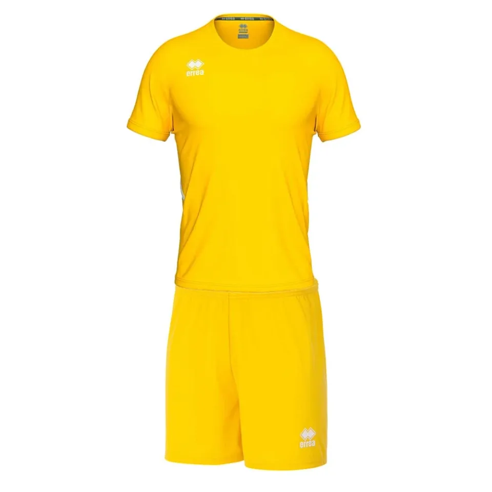 Echipament de fotbal Errea Marvin, copii, mărimea 2YXS, 110–120 cm, galben
