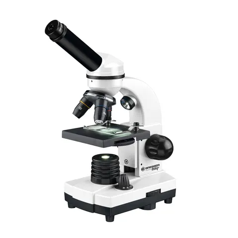Microscop Bresser Biolux Sel C, cu kit de experimente, alb