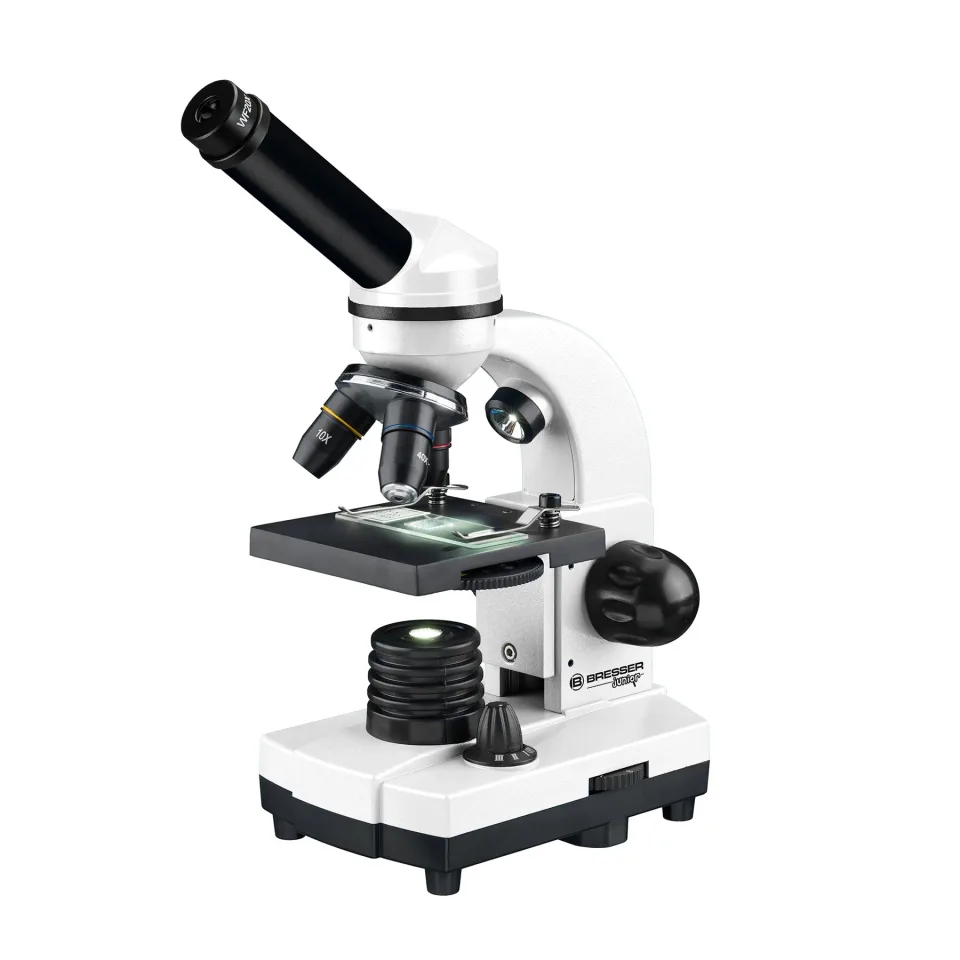Microscop Bresser Biolux Sel C, cu kit de experimente, alb