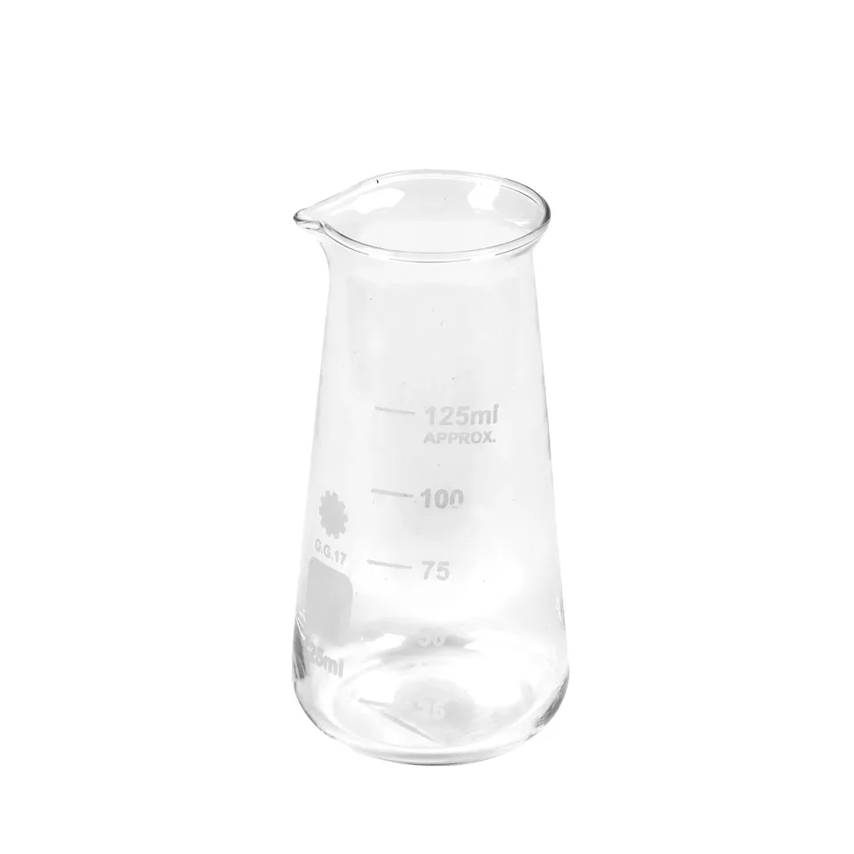 Pahar Erlenmeyer Gelsonlab, gât îngust, 125 ml