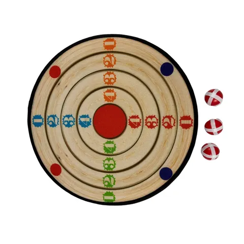 Țintă pentru darts, moale, cu trei bile, diametru 36 cm, maro
