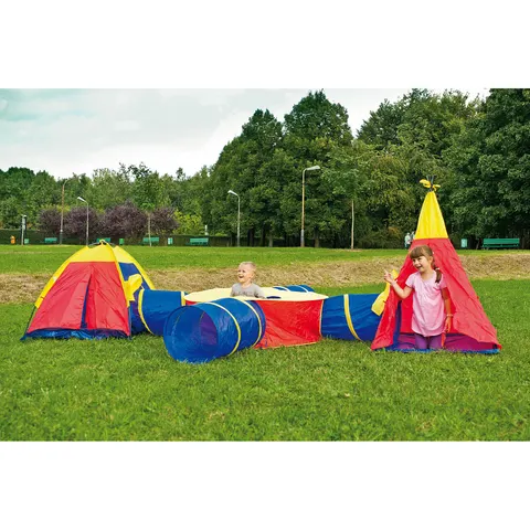 Set mare Nowa Szkola Adventure, cu cort, casă, cerc și 3 tuneluri