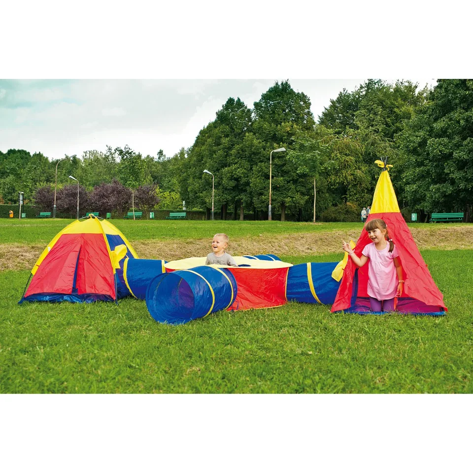 Set mare Nowa Szkola Adventure, cu cort, casă, cerc și 3 tuneluri