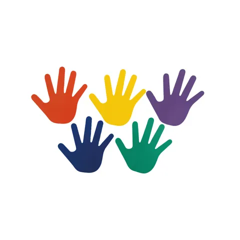 Nowa Szkola Handprint pentru podea, 22.5 cm, colorat, 6 perechi