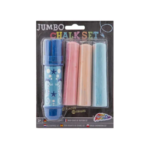 Suport cretă Moxy Jumbo, cu 3 crete incluse, blister, 3 buc.