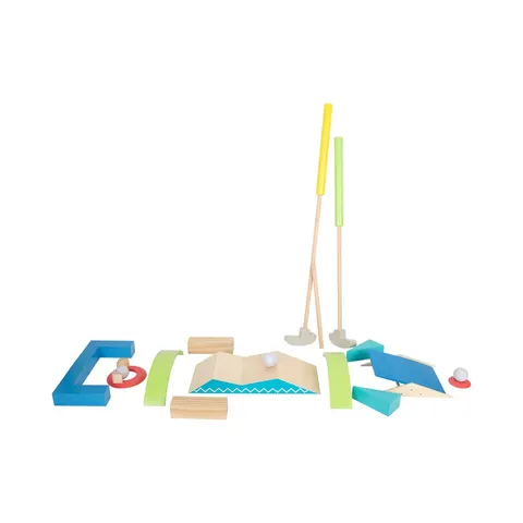 Set mini golf Small Foot, lemn, 16 buc.