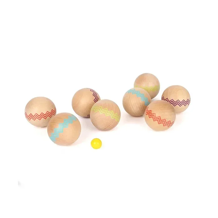 Set mini fotbal Small Foot Active, din lemn, 6 cm, 4 buc.
